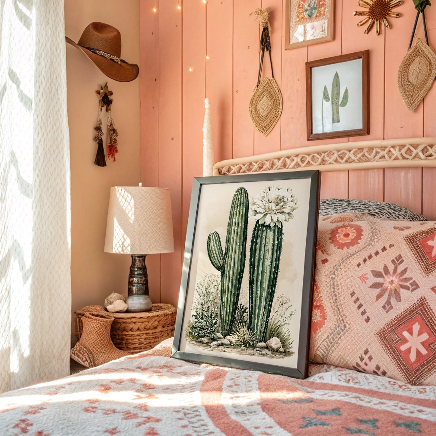 Blooming Saguaro: A Desert Garden Study