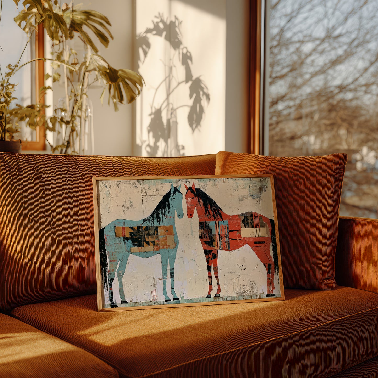 Two Horses, Painted Sides