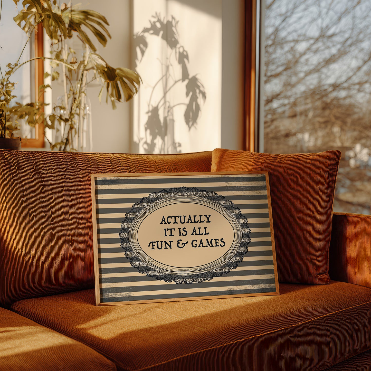 Actually It Is All Fun and Games Vintage Wall Art