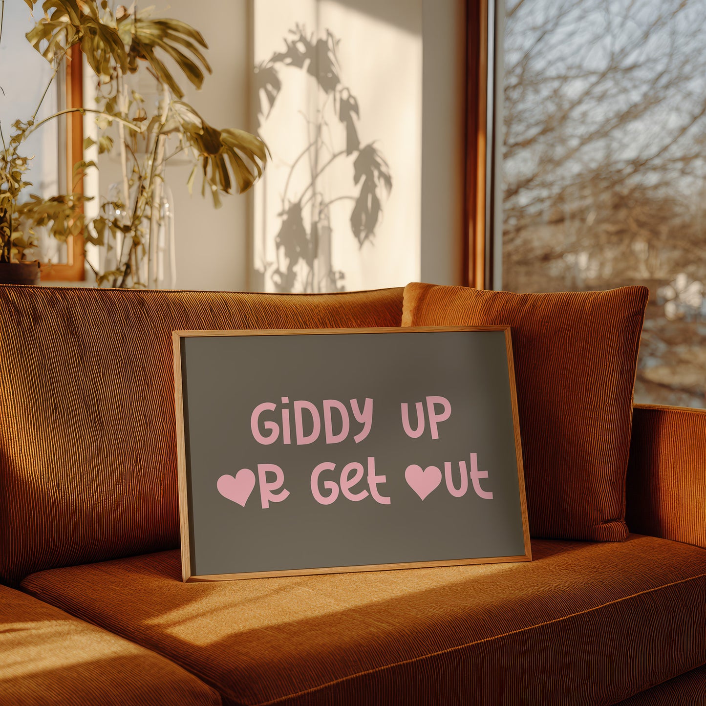 Giddy Up or Get Out Western Wall Art