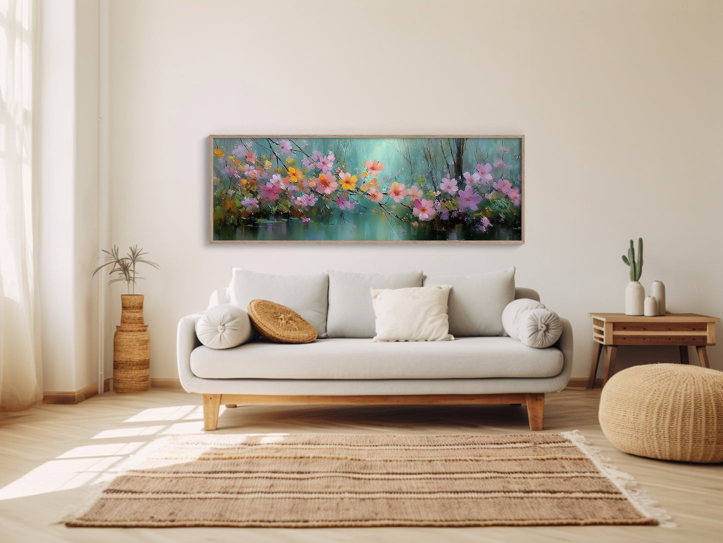 Blossoms Drifting Over Quiet Water