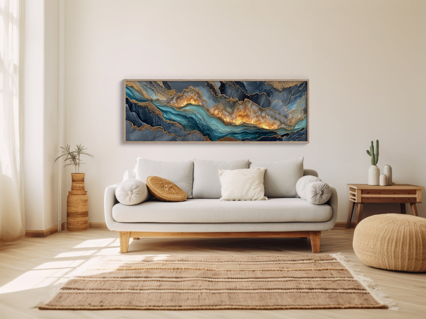 Gilded Tides in Stone