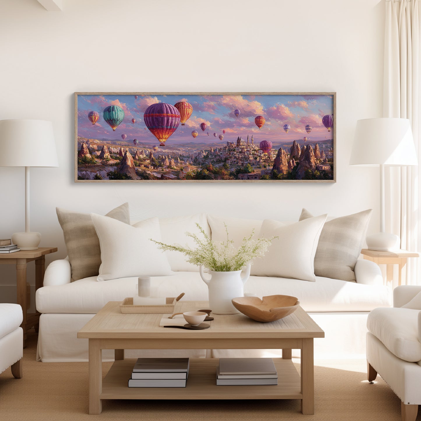 Balloons Rising Over Stone Valleys