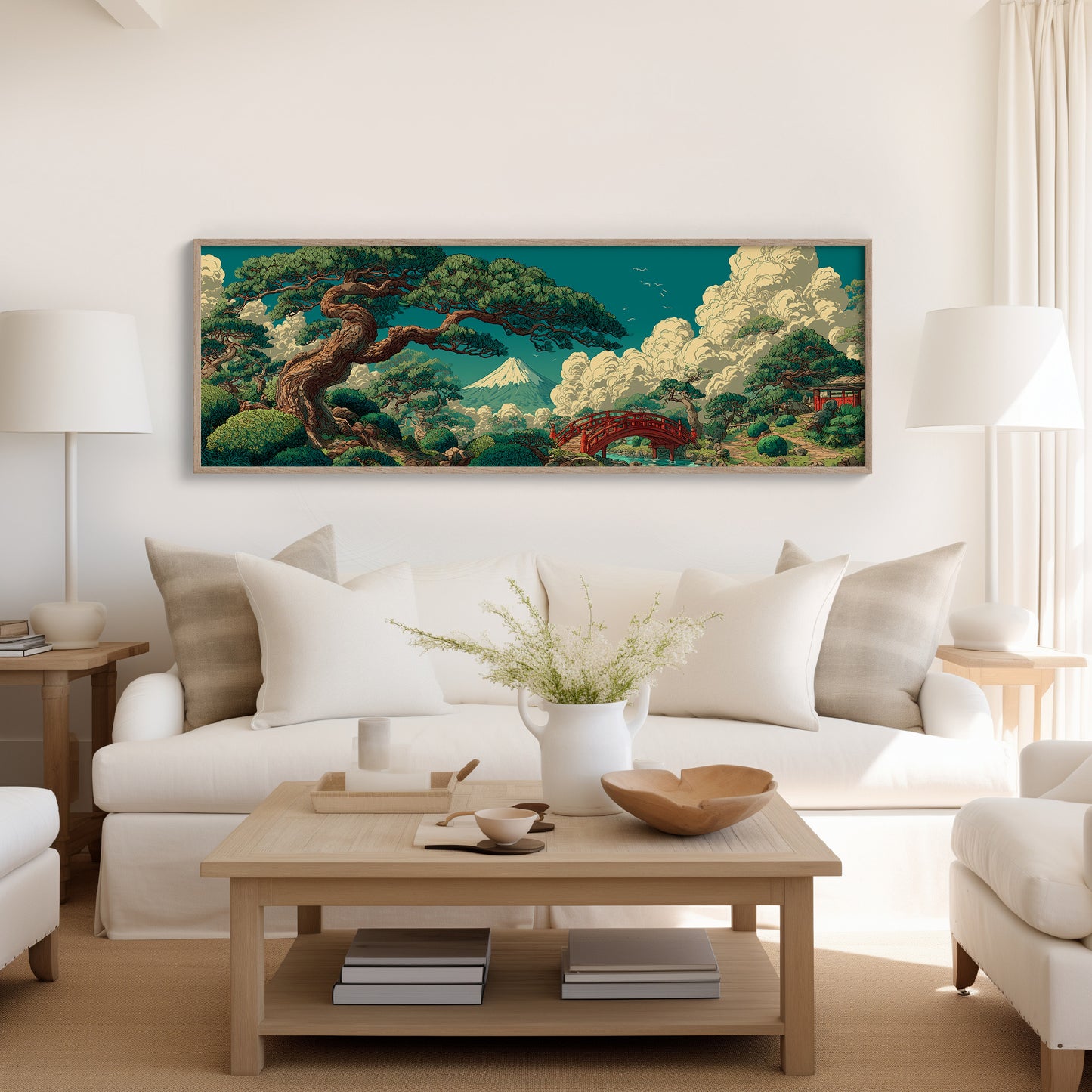 Mount Fuji Garden Bridge Landscape