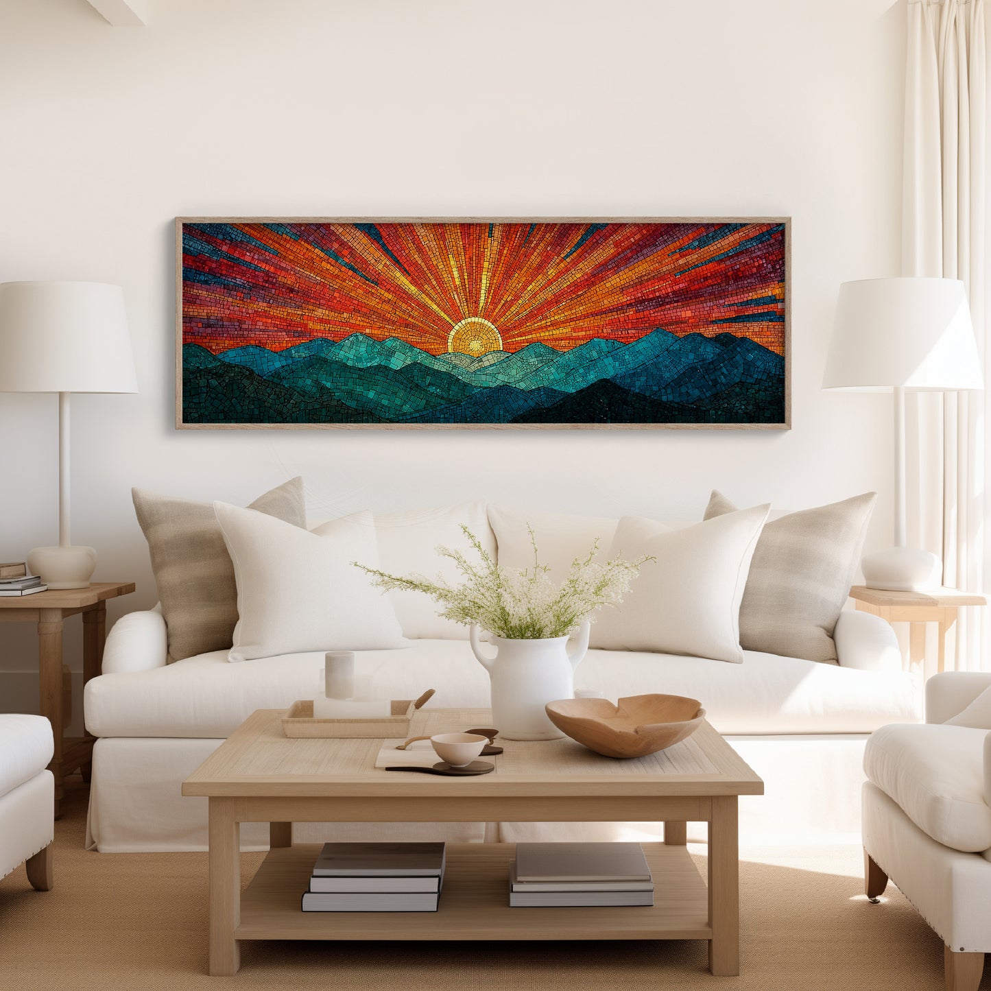 Radiant Sunrise Over Quiet Peaks