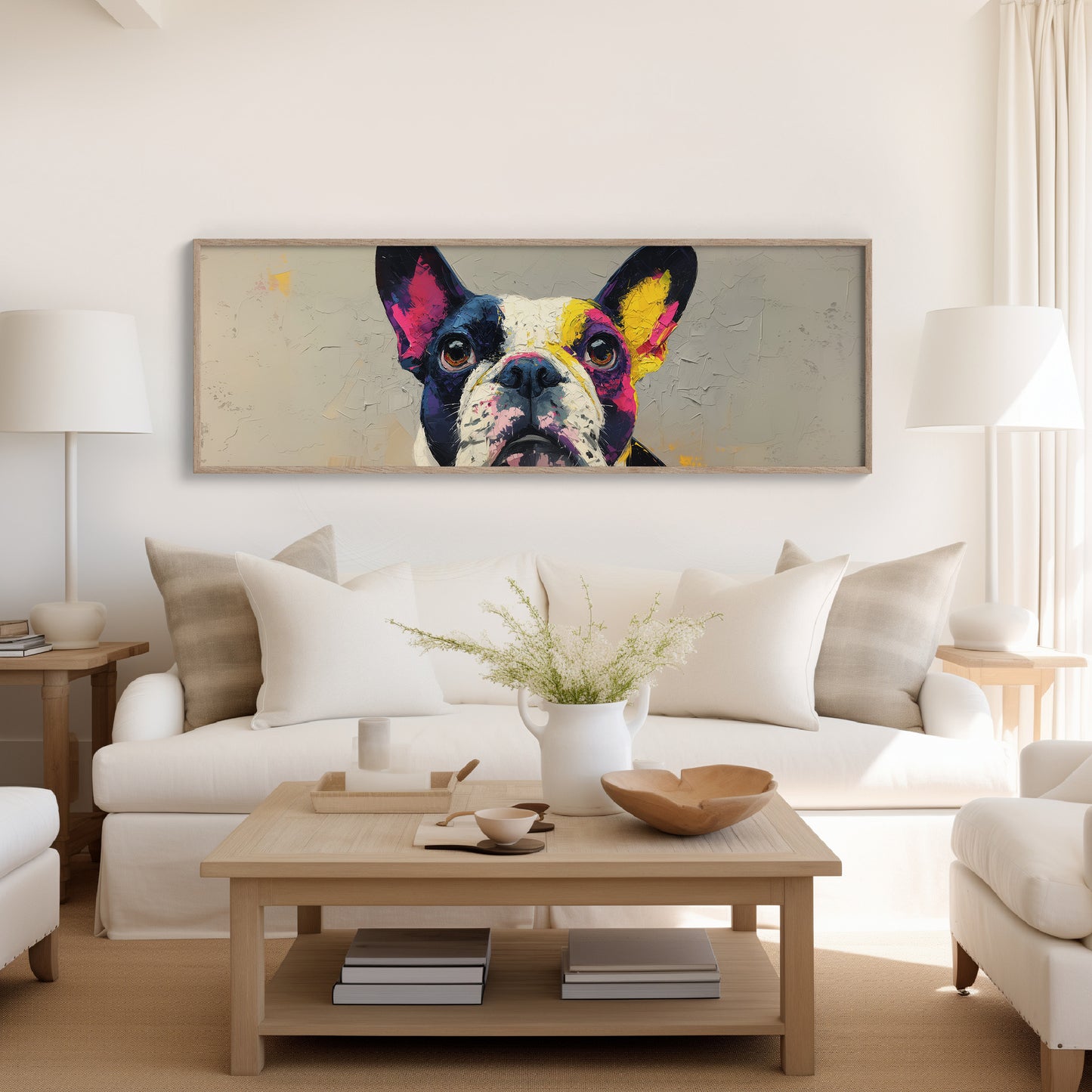 Color Burst Boston Terrier Portrait