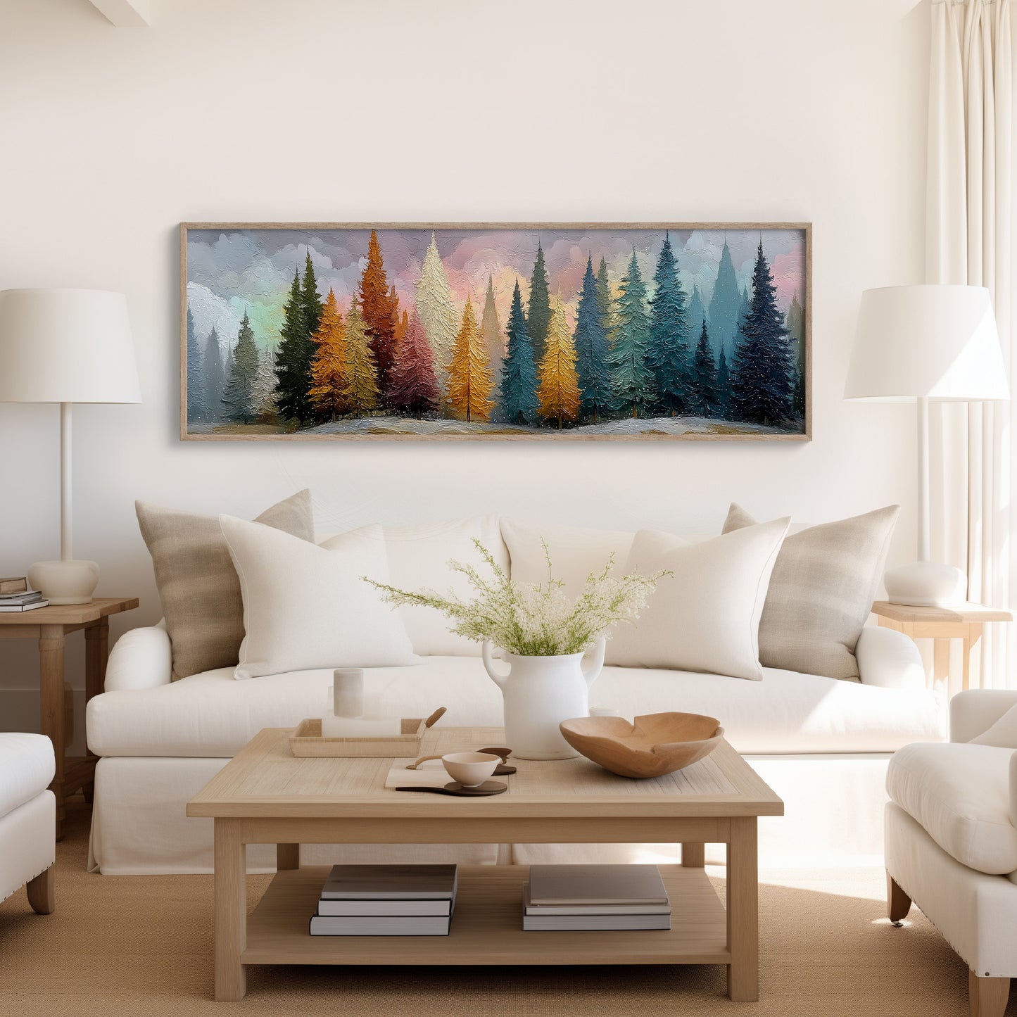 Winter Pines in Painted Light