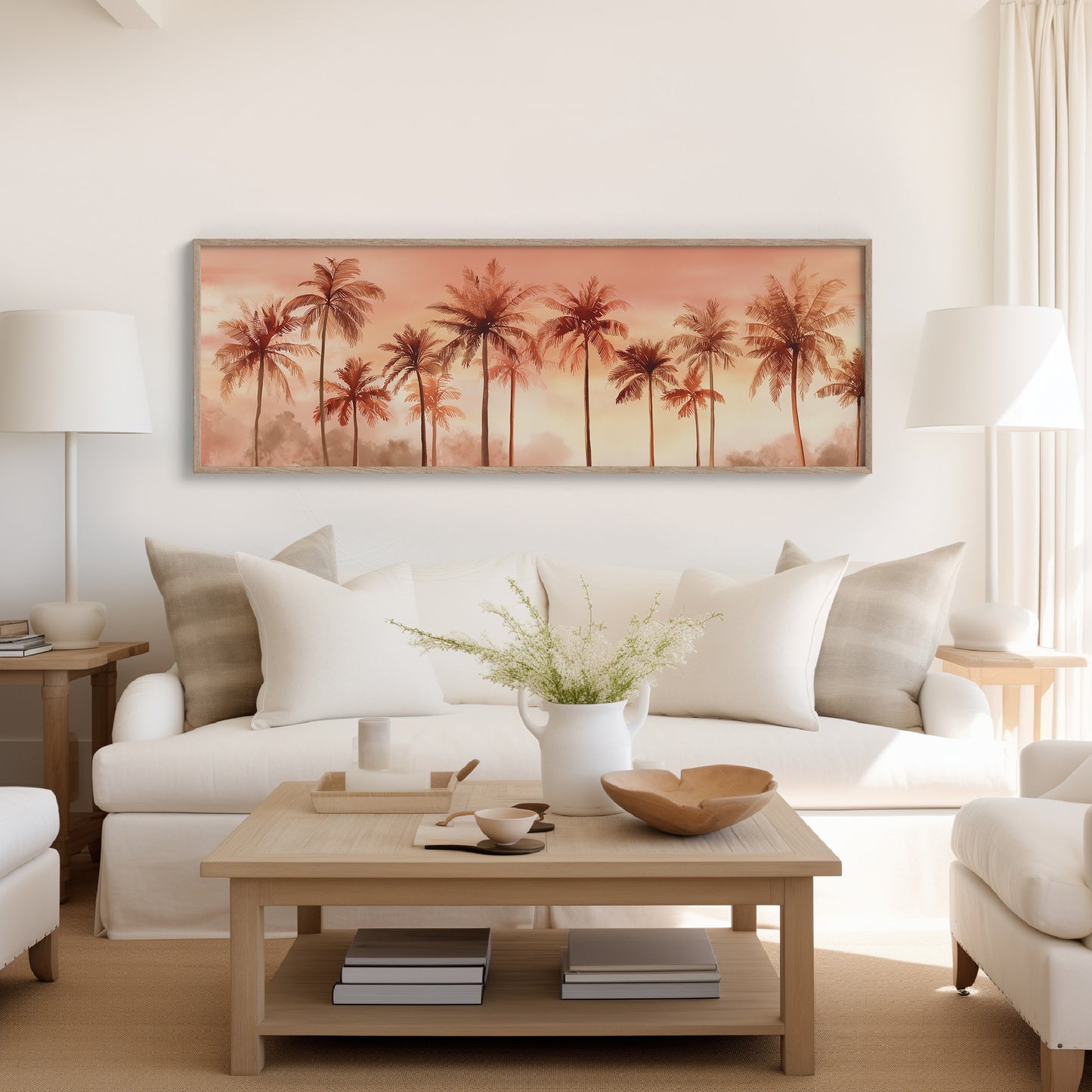 Palms in a Peach-Tinted Breeze