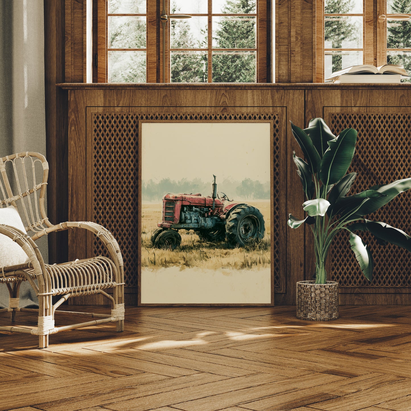 Old Red: Weathered Tractor in the Wheat Field