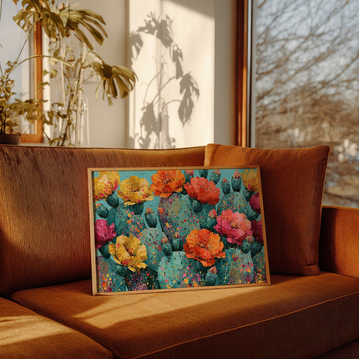 Cactus Bloom, Speckled Turquoise