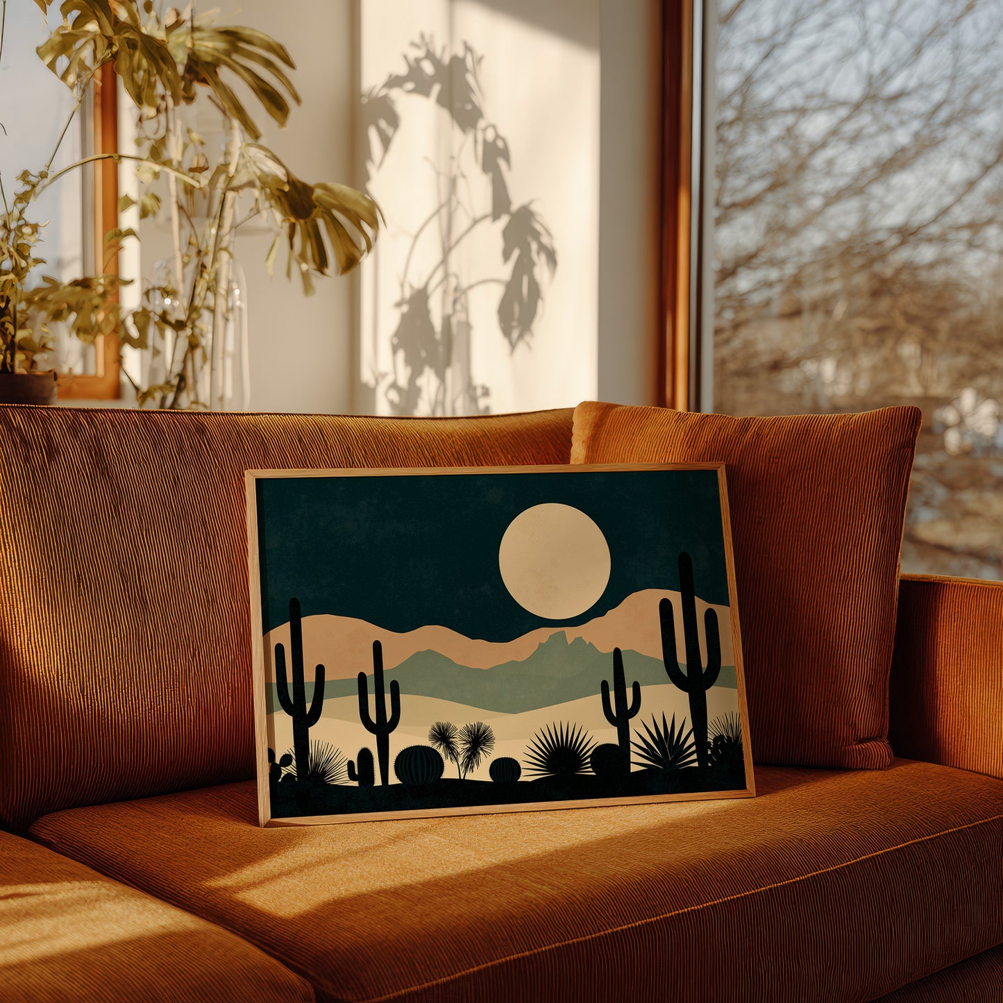 Cactus Garden Beneath the Moon