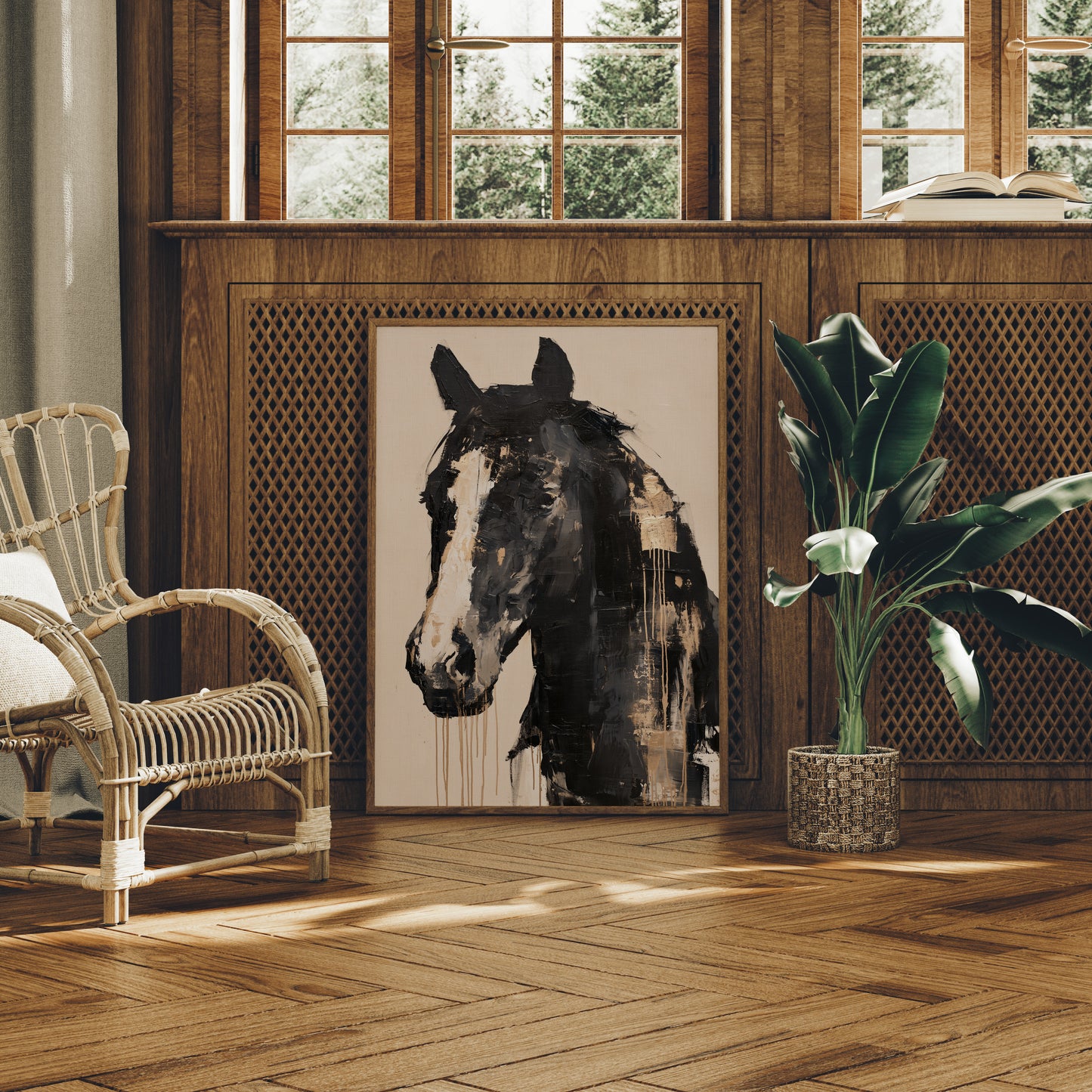 Ink Drip Horse Portrait