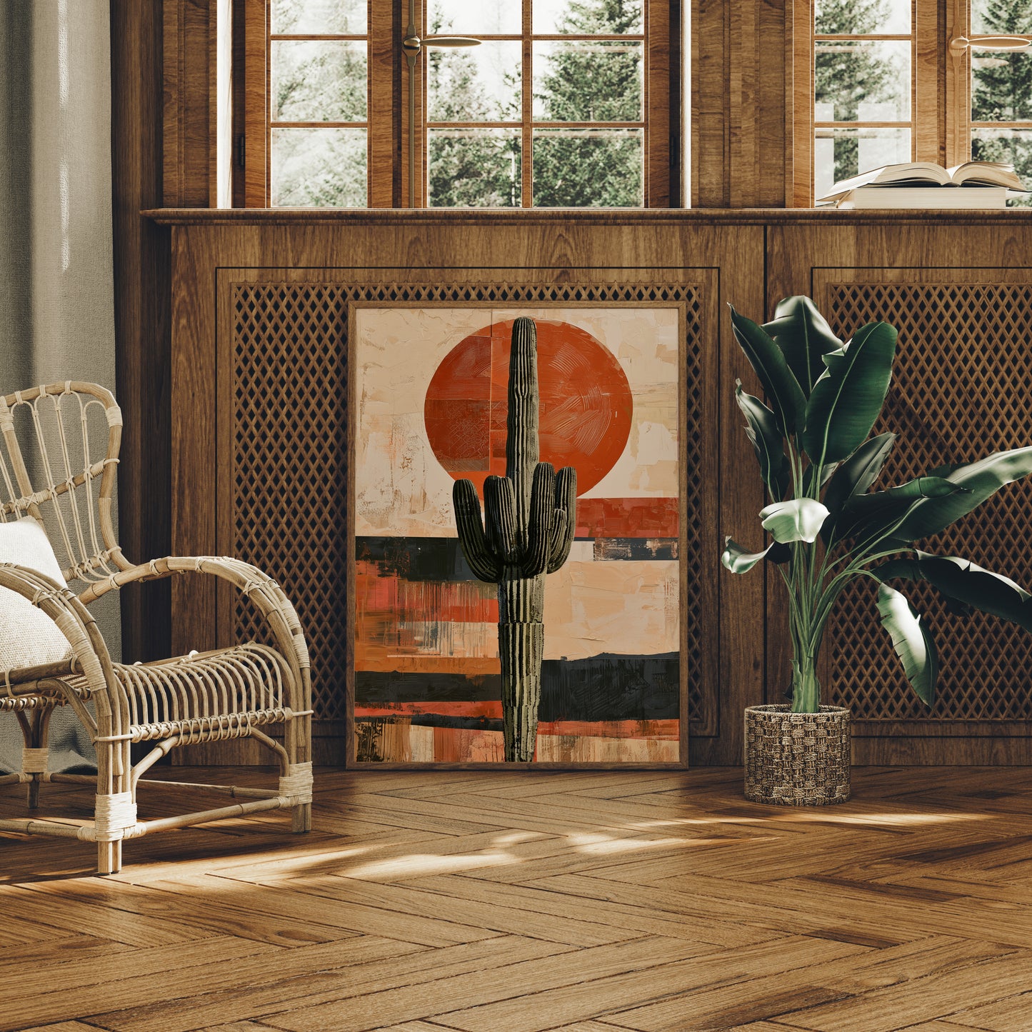 Textured Saguaro Sun Collage