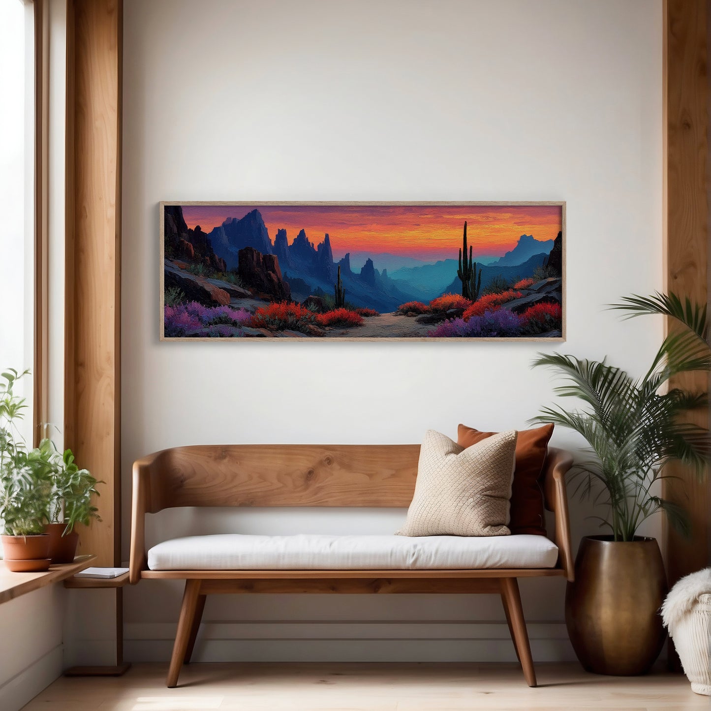 Desert Glow Beyond the Cliffs