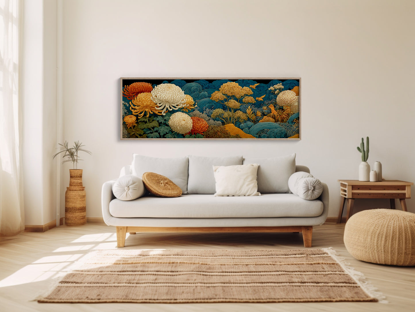 Golden Chrysanthemums In Indigo Tide