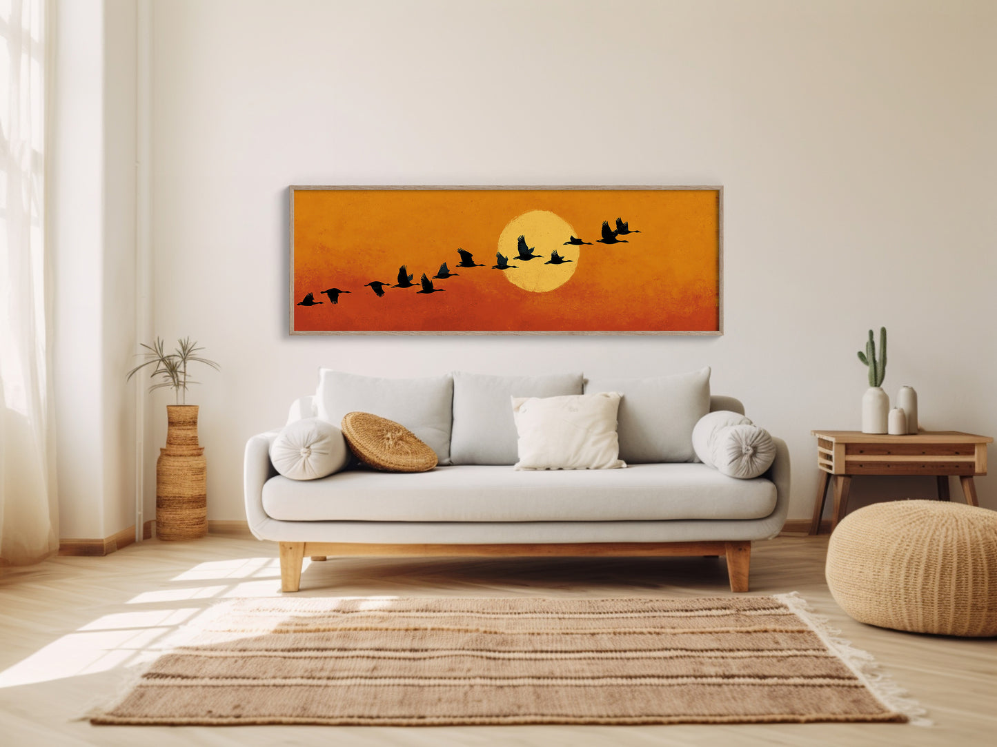Wild Geese Across the Setting Sun