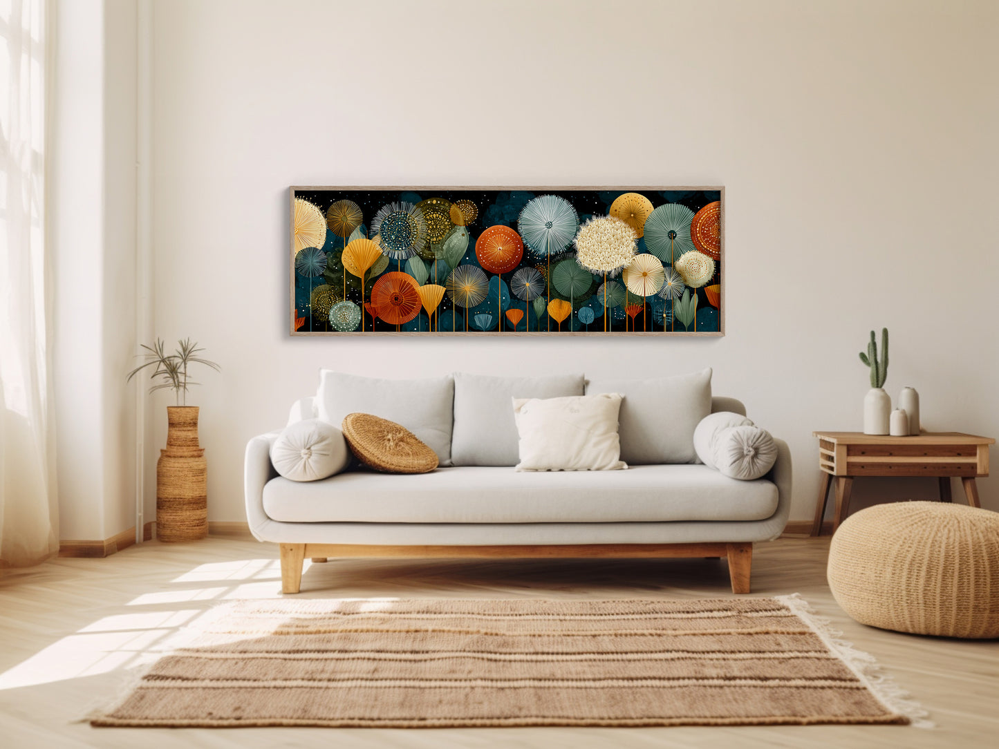 Midnight Garden Of Radiant Blooms