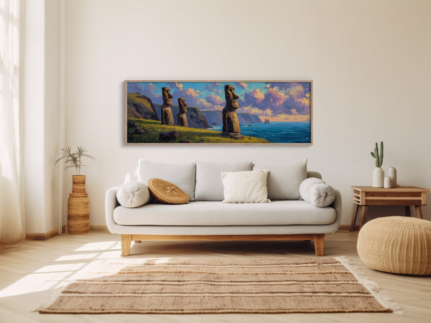 Easter Island Moai Coastal Sunset