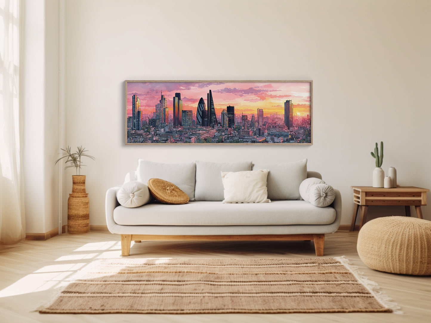 London Skyline In Sunset Glow