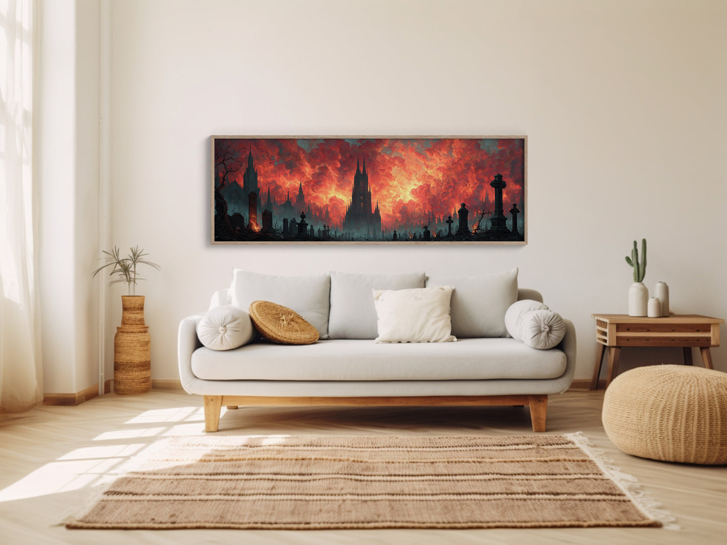 Cathedral Beneath a Burning Sky