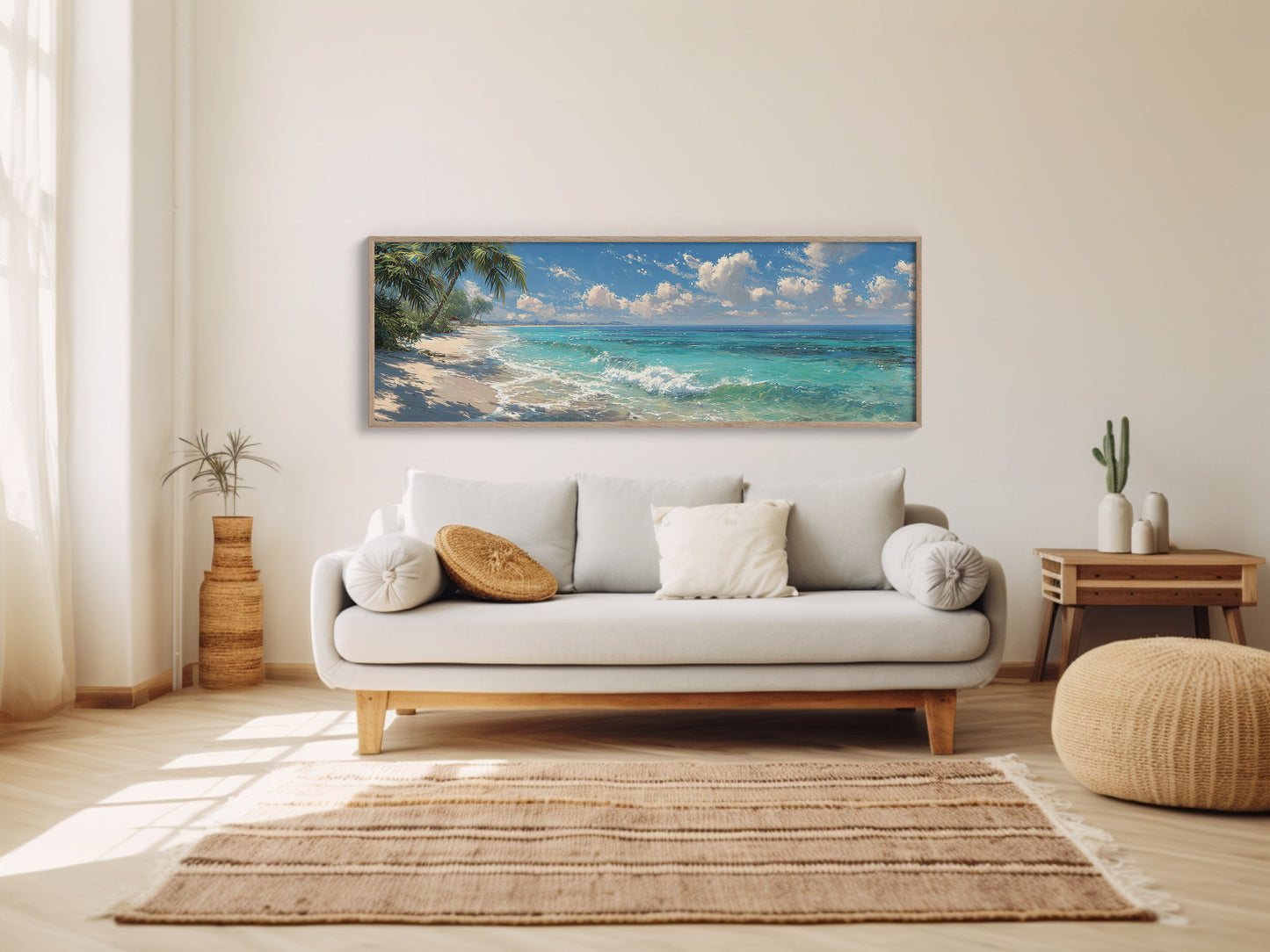Waves Along a Sunlit Shore
