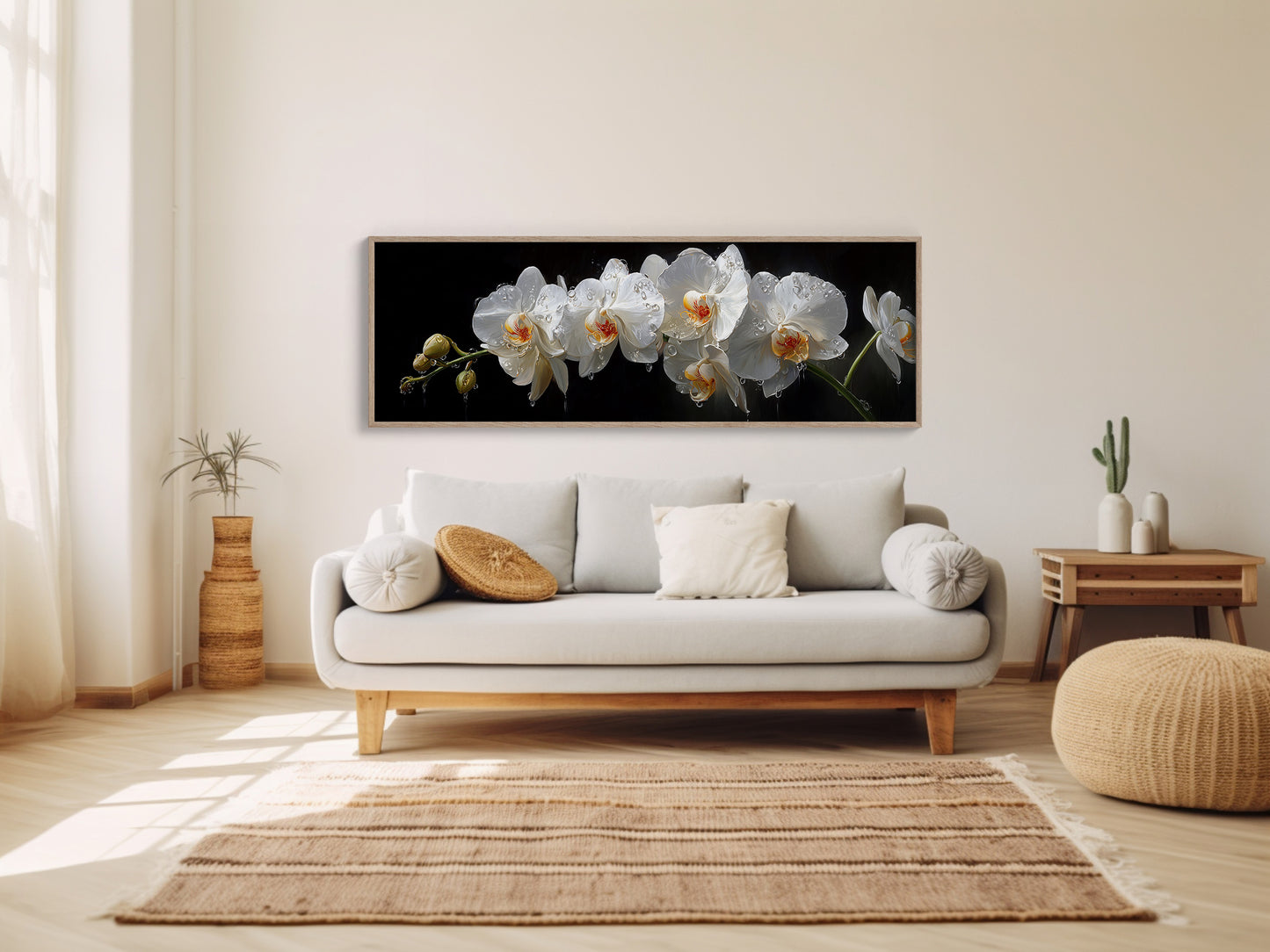 White Orchids In Midnight Bloom