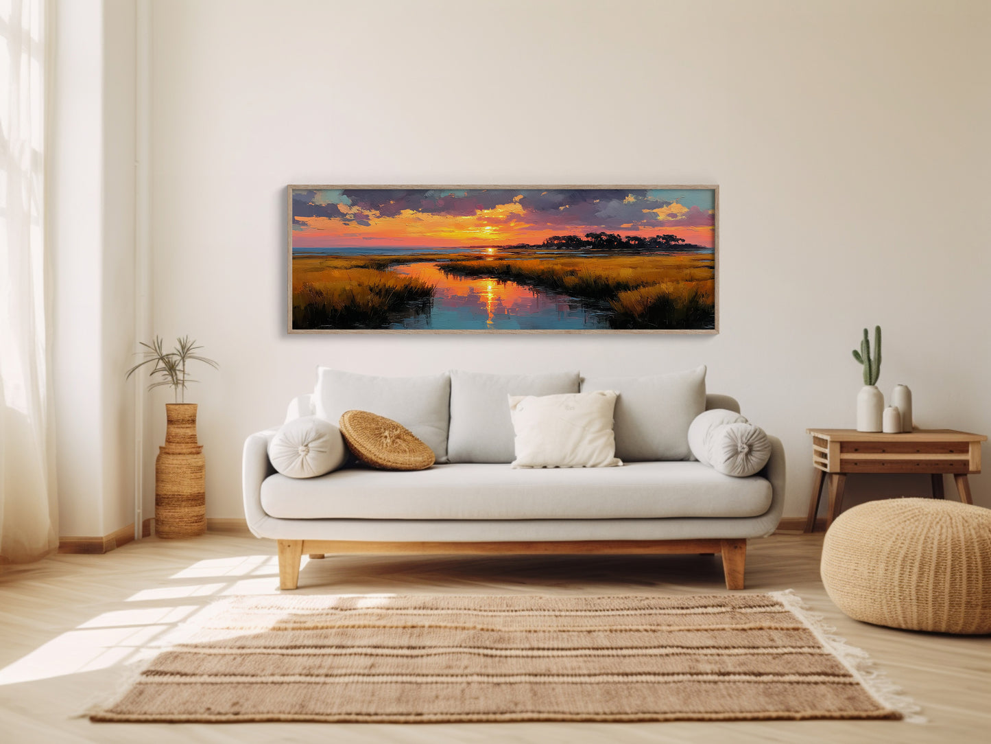 Golden Marsh Sunset Reflections