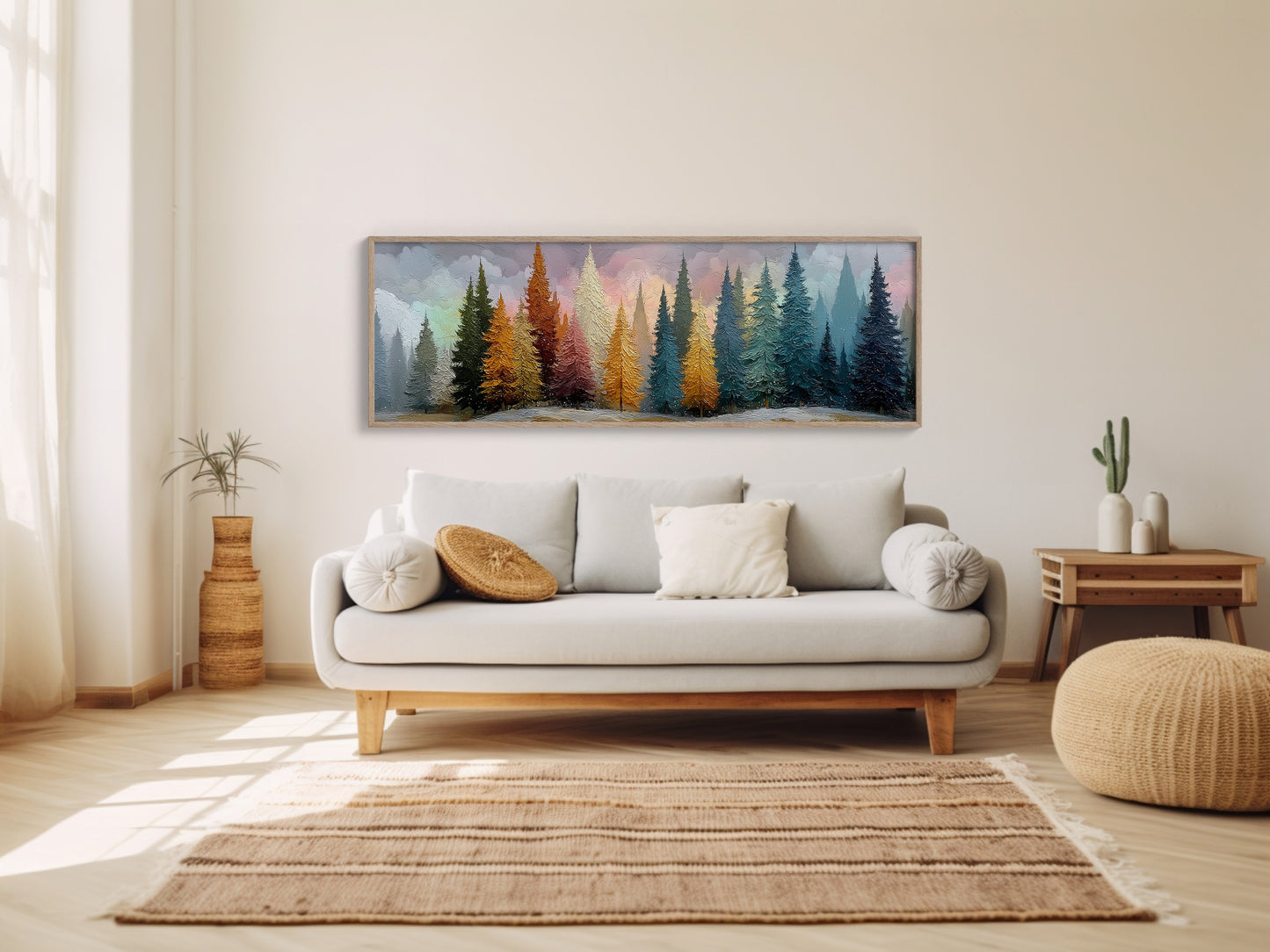Winter Pines in Painted Light