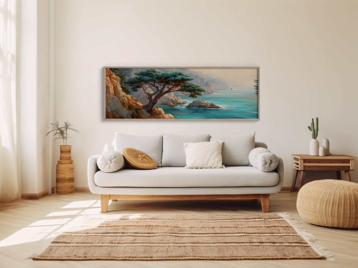 Windswept Tree Above Turquoise Shores