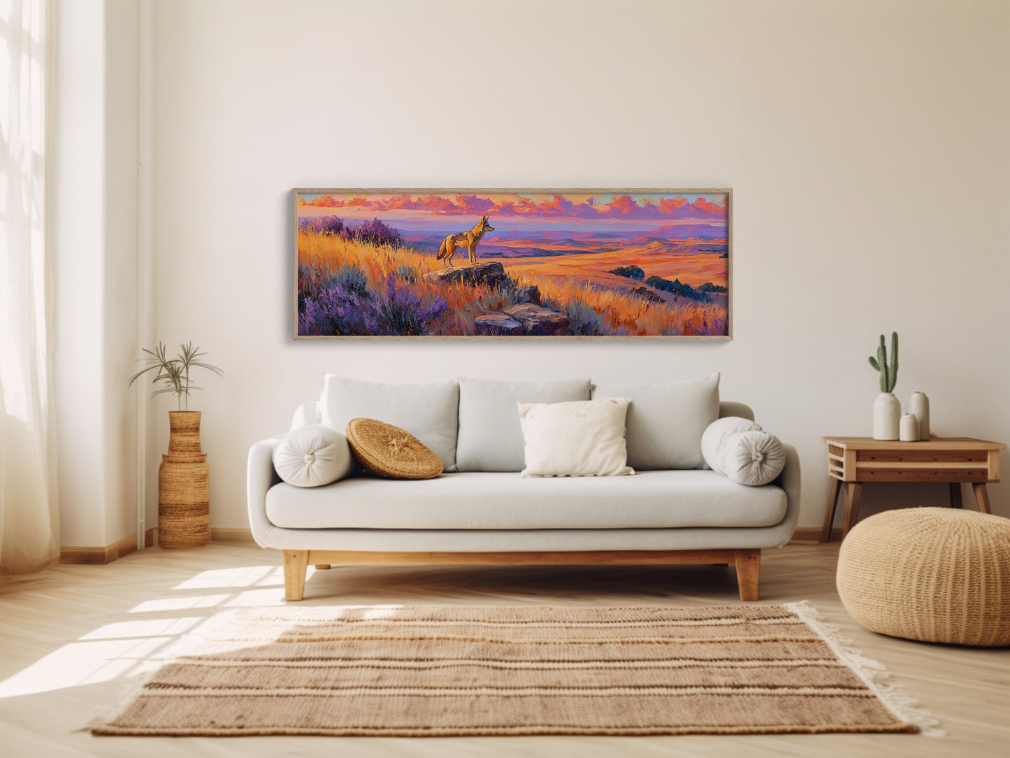 Coyote Standing in Painted Dawn
