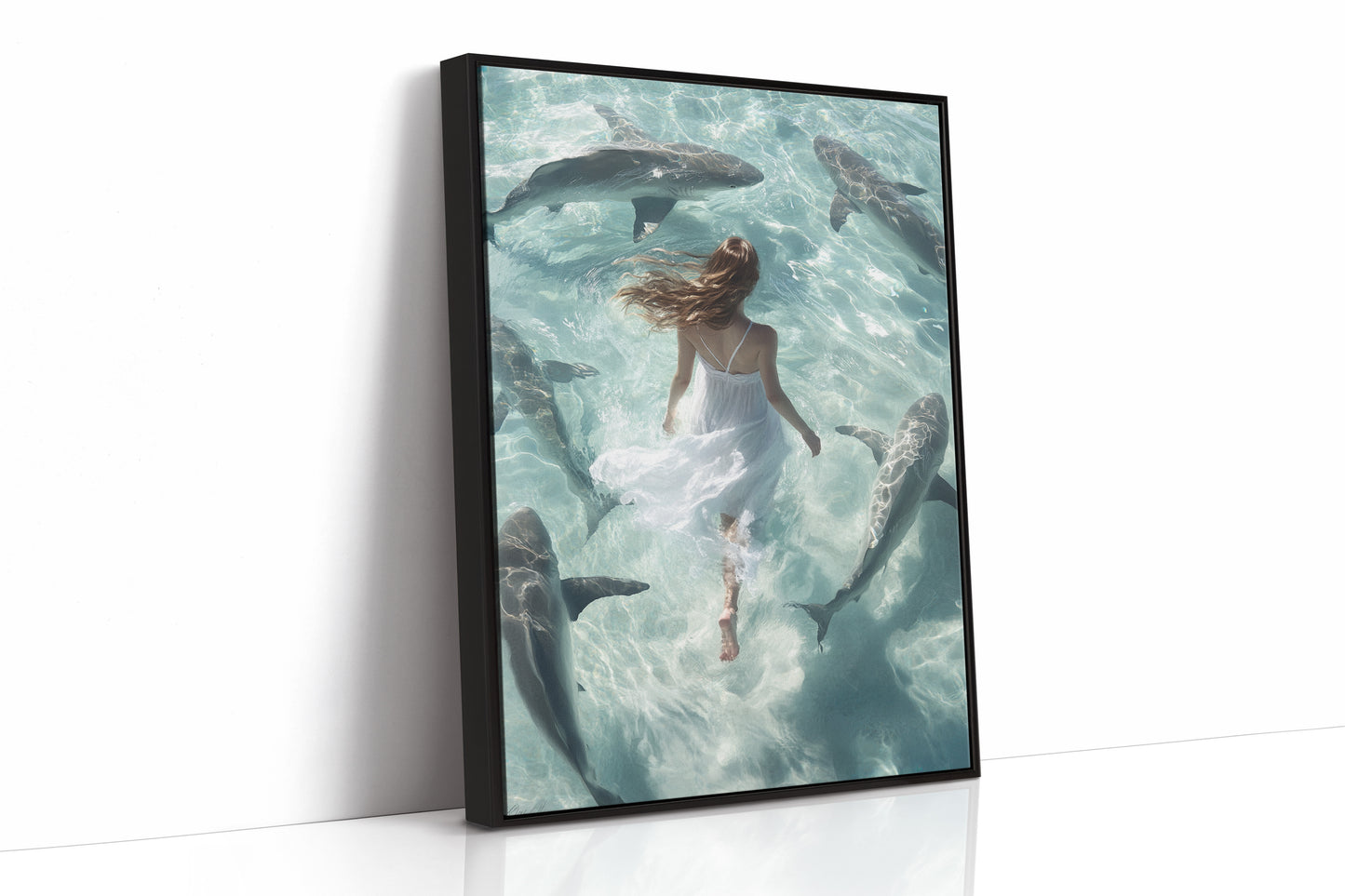 AL0307 - Premium Art Print - Black Framed Canvas image 1