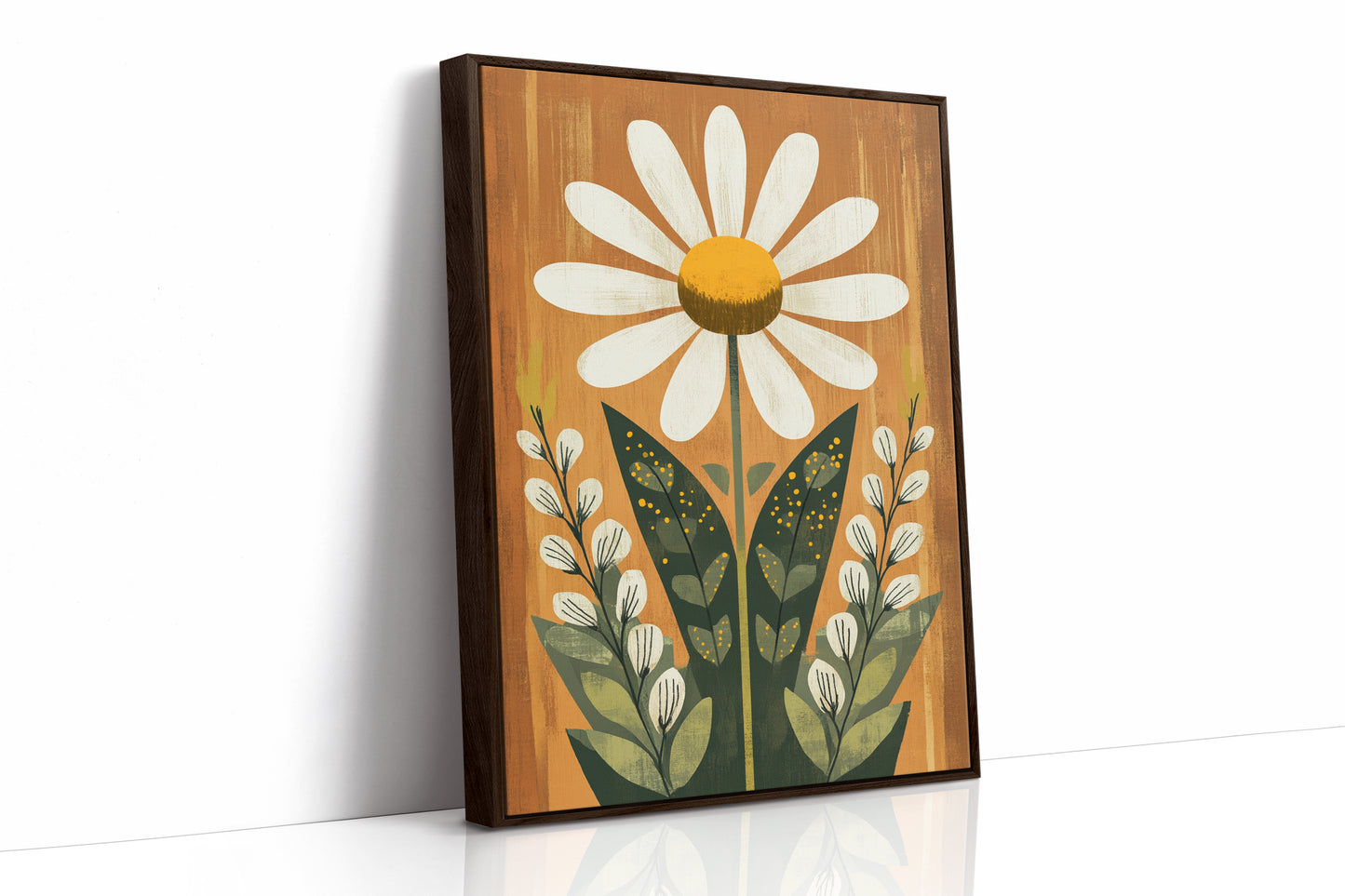 AL0037 - Premium Art Print - Brown Framed Canvas image 1