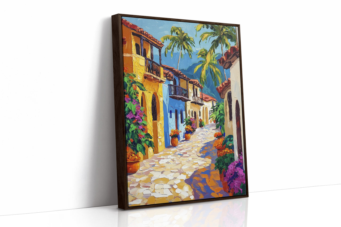 AL0060 - Premium Art Print - Brown Framed Canvas image 1