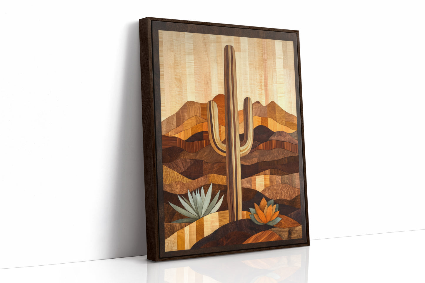AL0072 - Premium Art Print - Brown Framed Canvas image 1