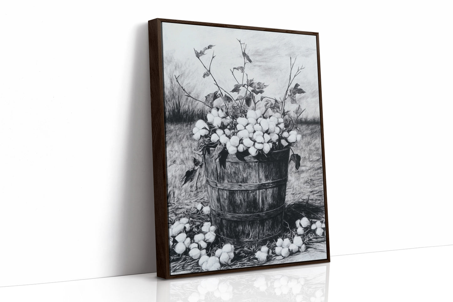 AL078 - Premium Art Print - Brown Framed Canvas image 1