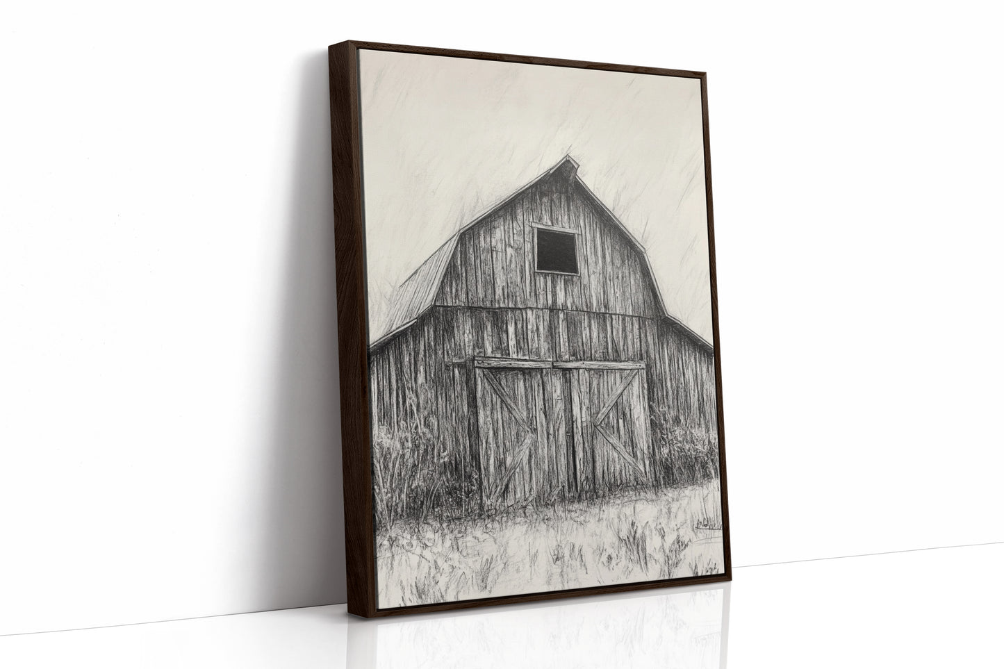AL0080 - Premium Art Print - Brown Framed Canvas image 1