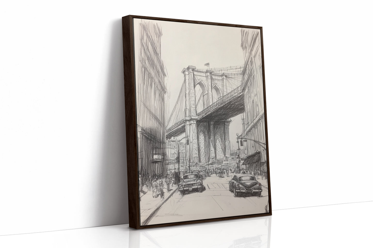 AL0088 - Premium Art Print - Brown Framed Canvas image 1