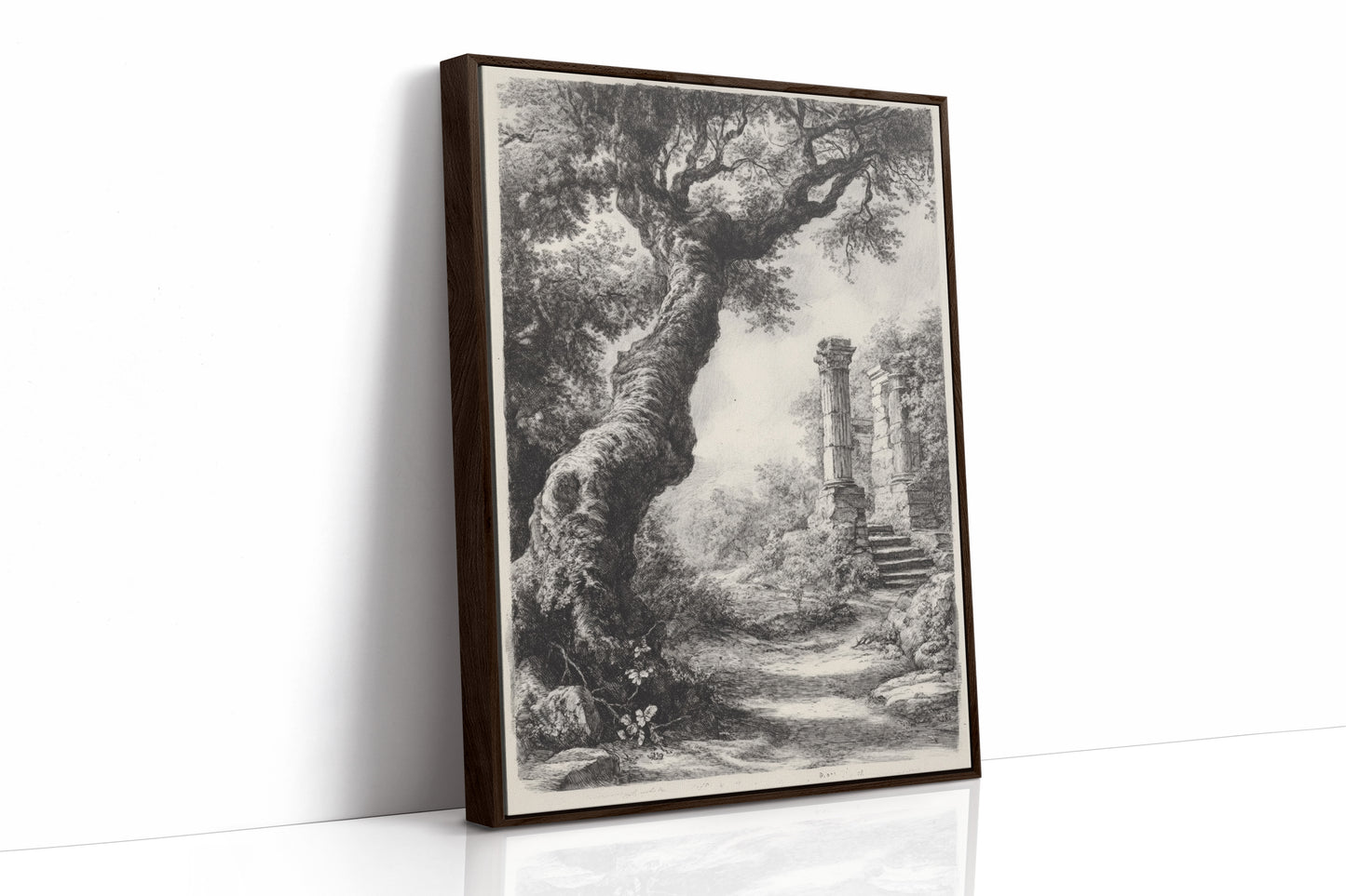 AL0092 - Premium Art Print - Brown Framed Canvas image 1