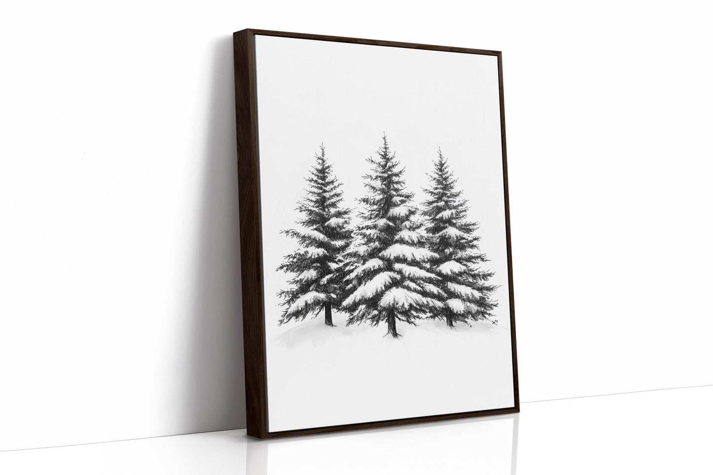 AL0097 - Premium Art Print - Brown Framed Canvas image 1