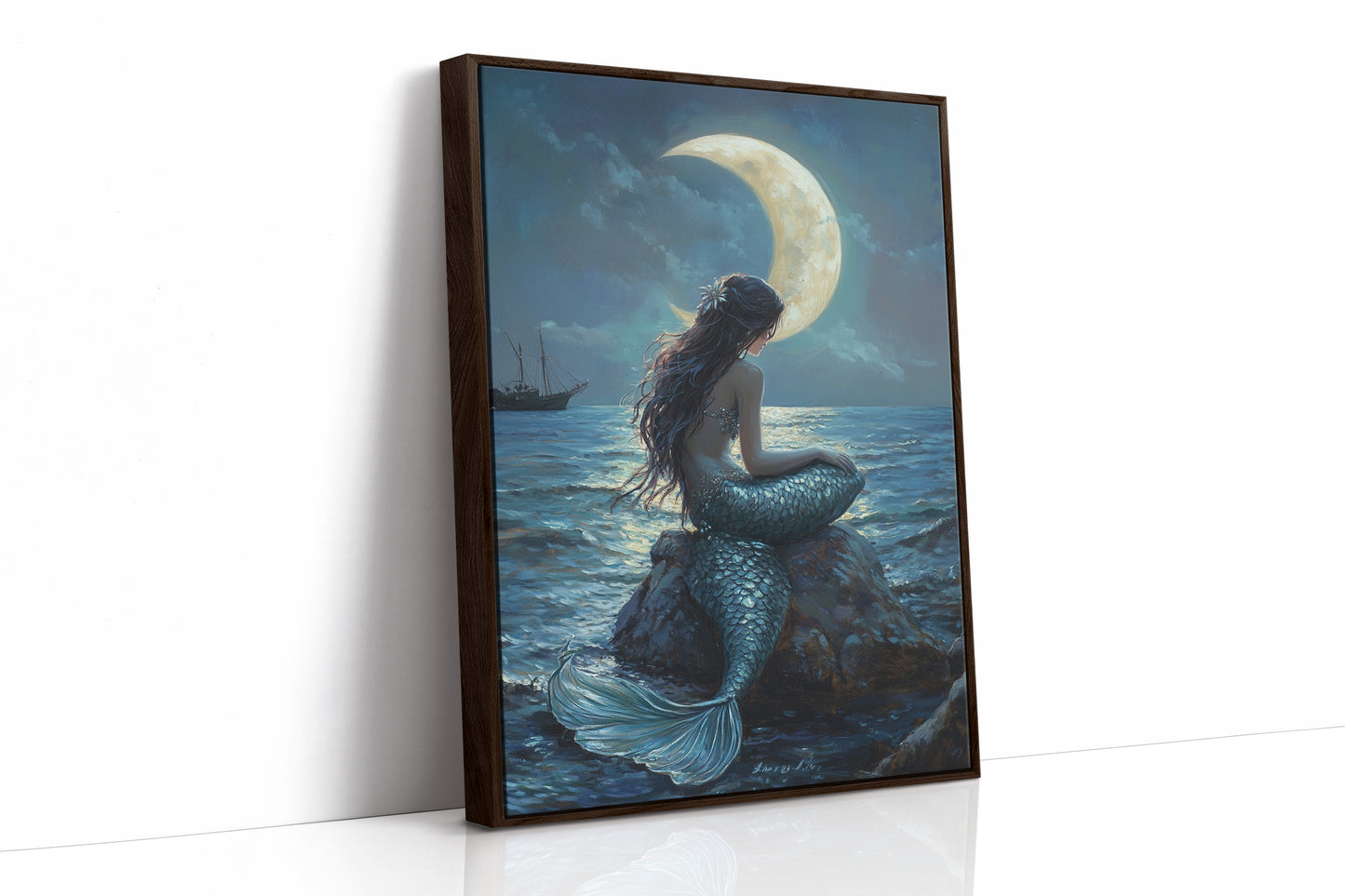 AL0104 - Premium Art Print - Brown Framed Canvas image 1
