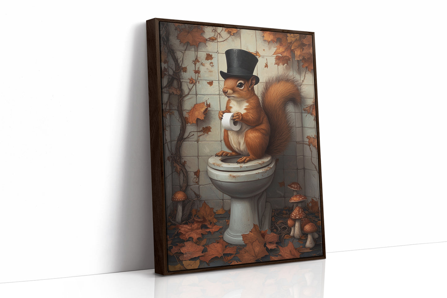AL0119 - Premium Art Print - Brown Framed Canvas image 1