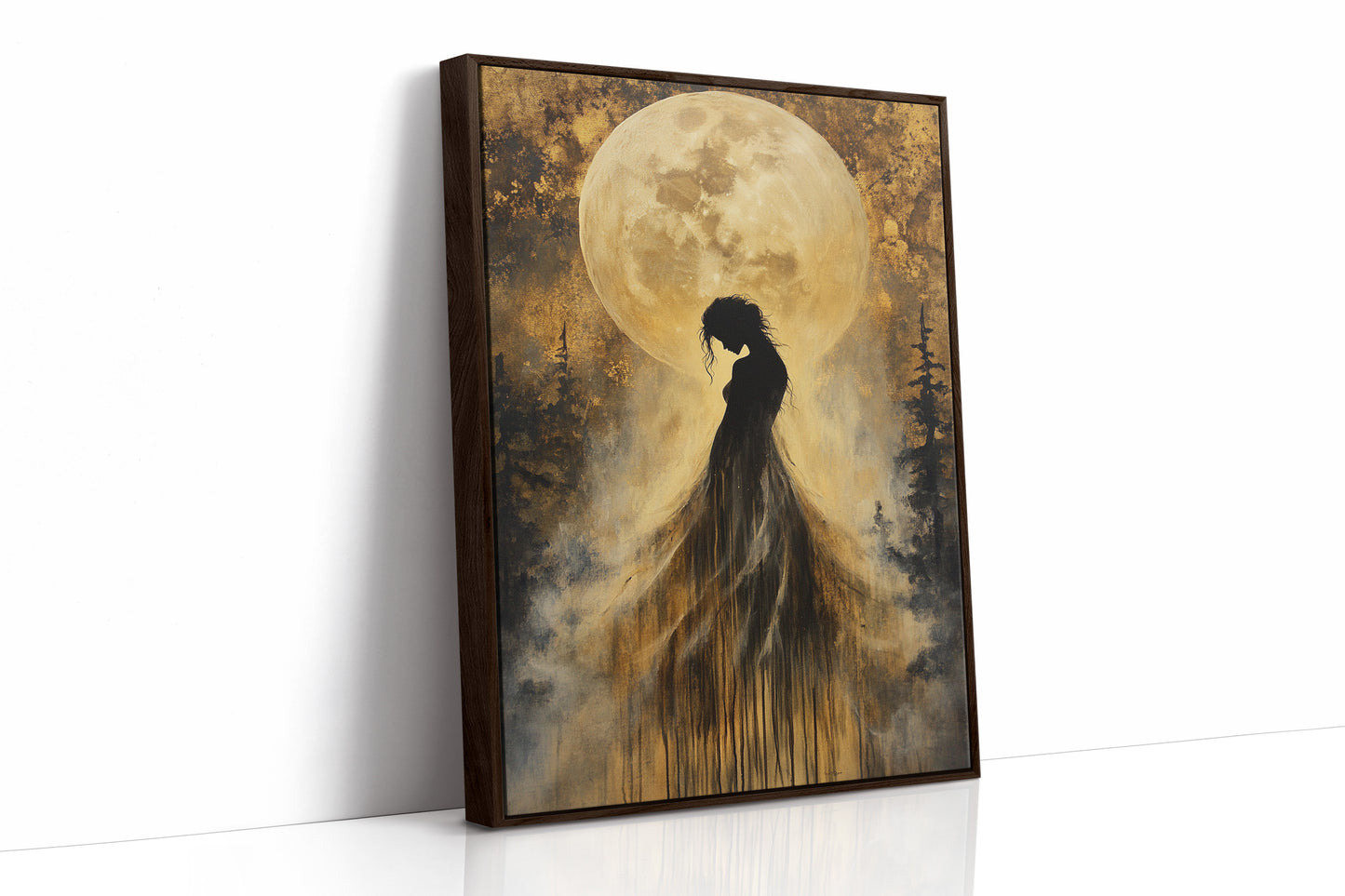AL0124 - Premium Art Print - Brown Framed Canvas image 1