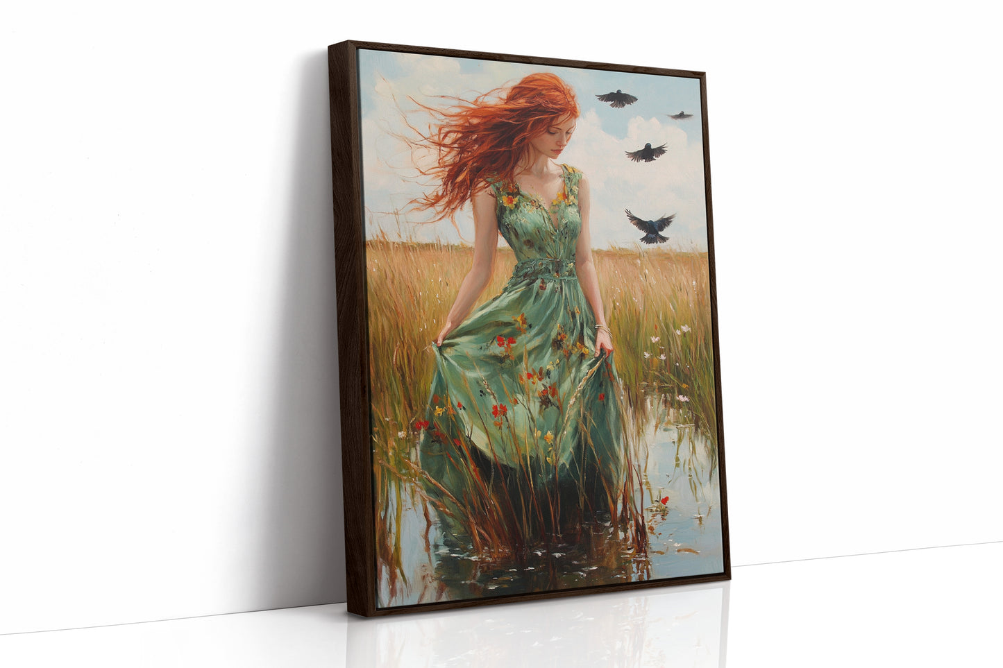 AL0132 - Premium Art Print - Brown Framed Canvas image 1