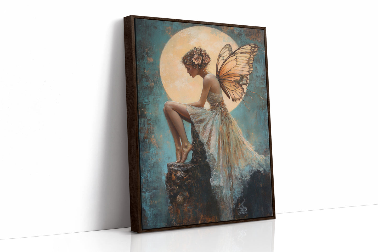 AL0136 - Premium Art Print - Brown Framed Canvas image 1