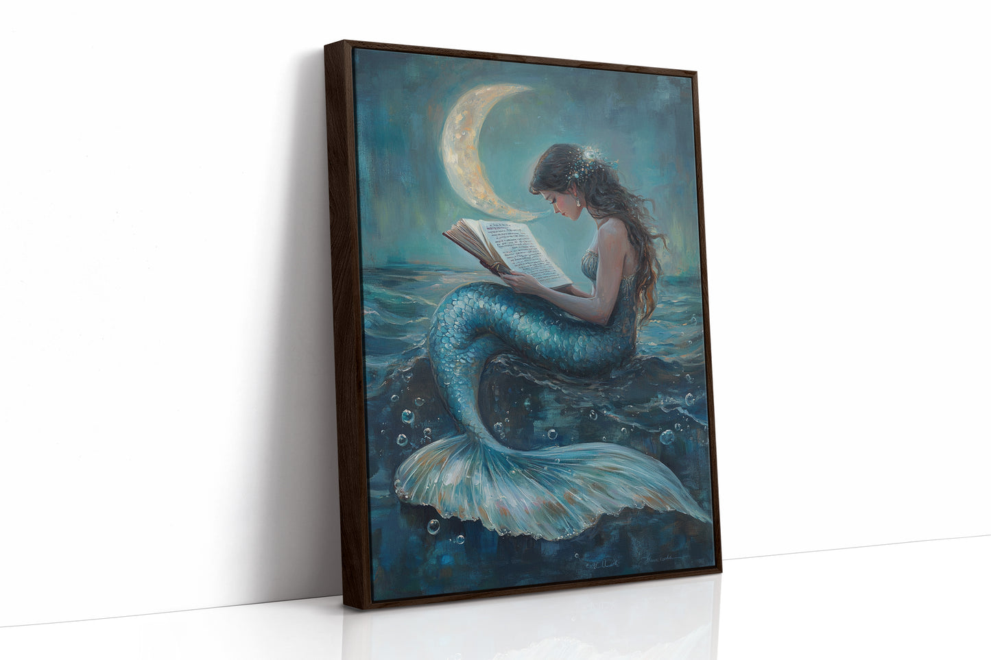 AL0144 - Premium Art Print - Brown Framed Canvas image 1