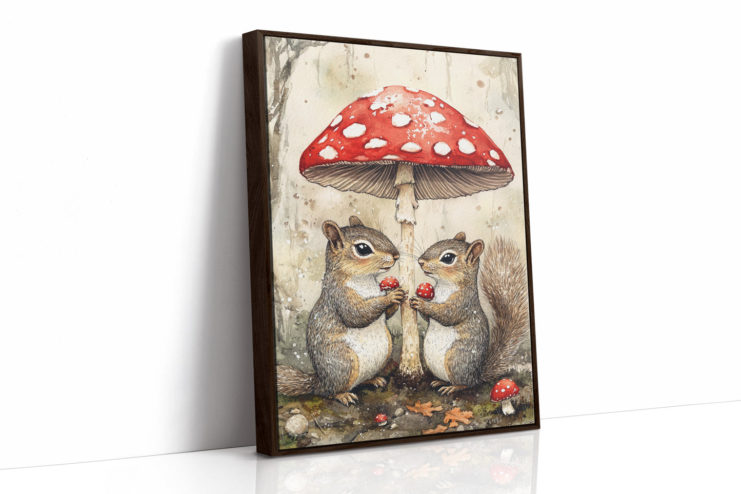 AL0206 - Premium Art Print - Brown Framed Canvas image 1