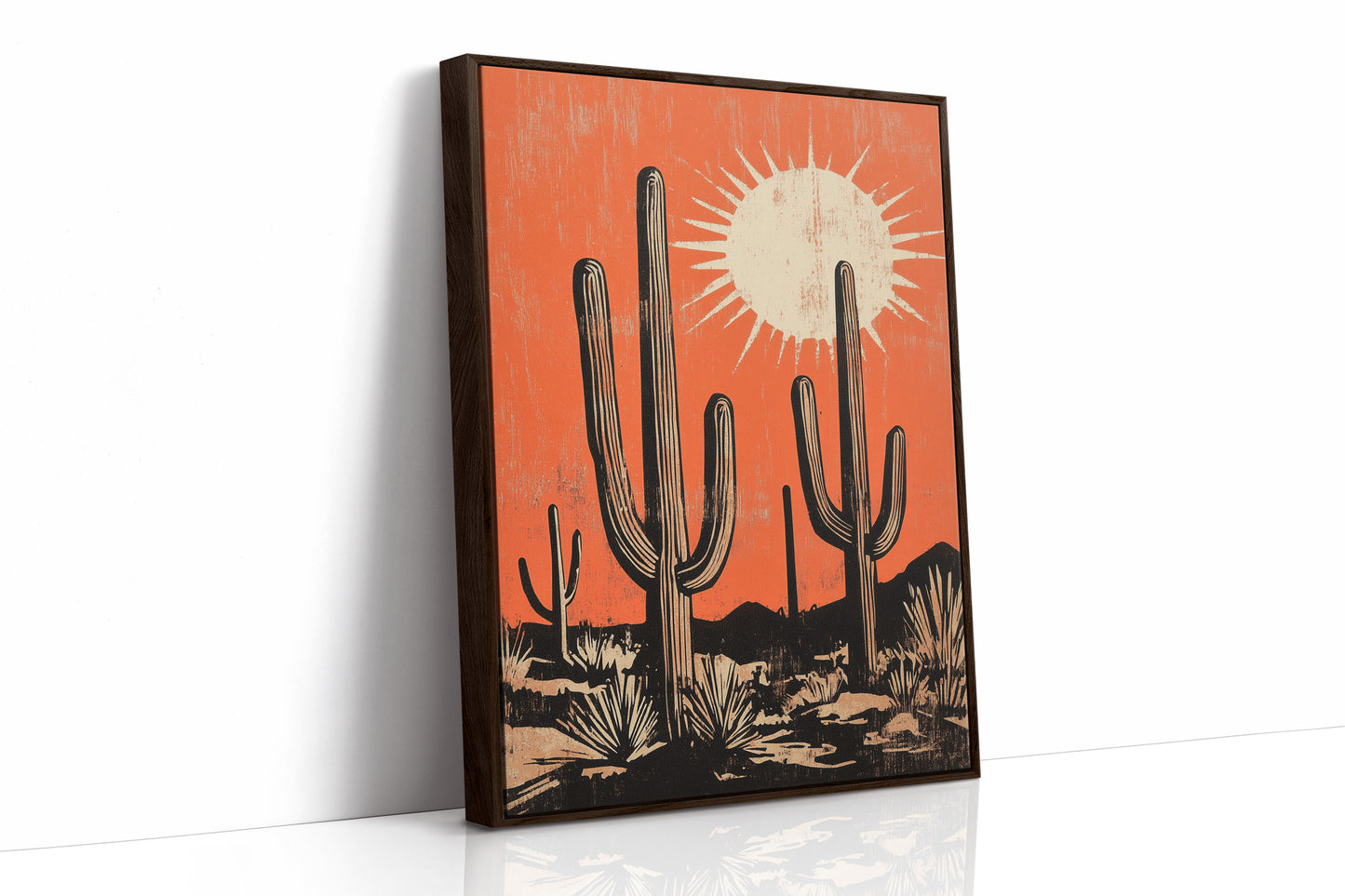 AL0239 - Premium Art Print - Brown Framed Canvas image 1