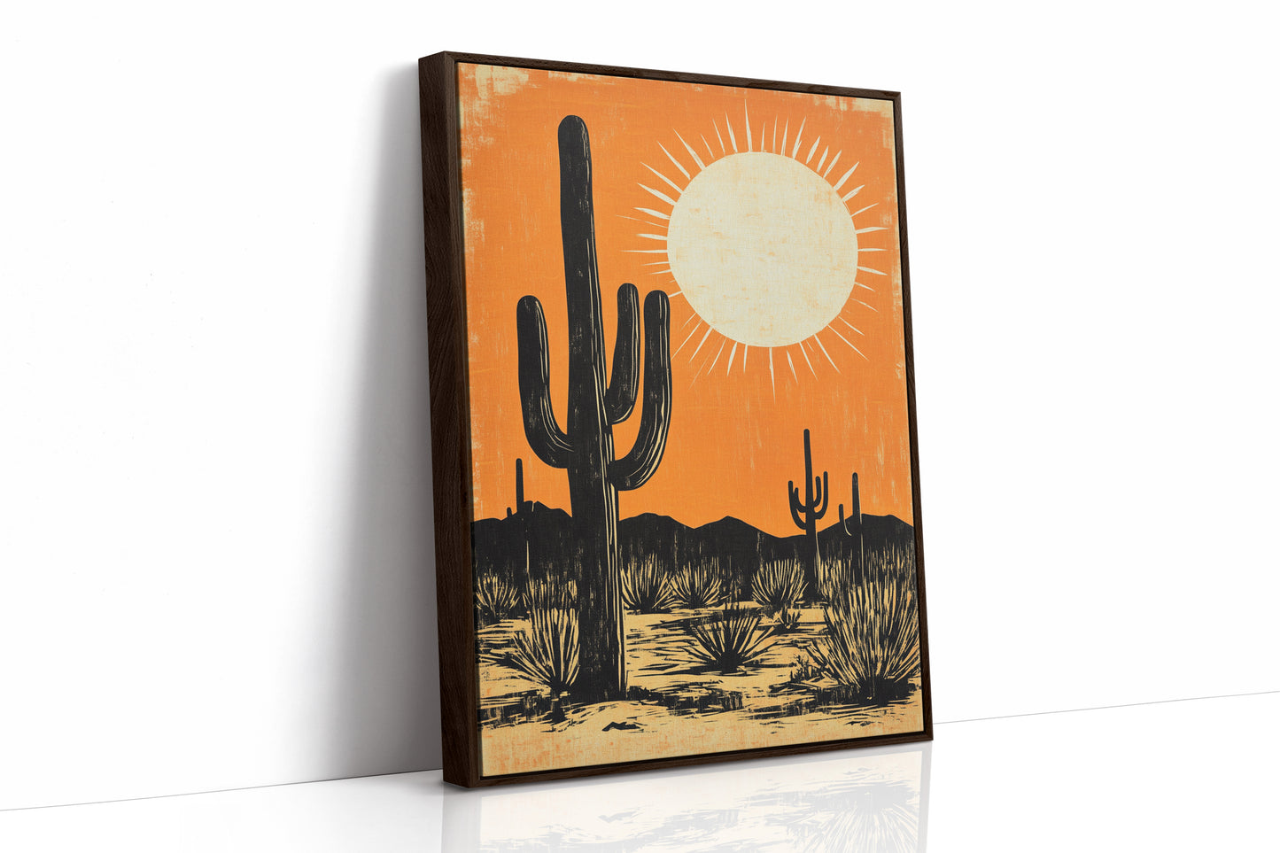 AL0240 - Premium Art Print - Brown Framed Canvas image 1