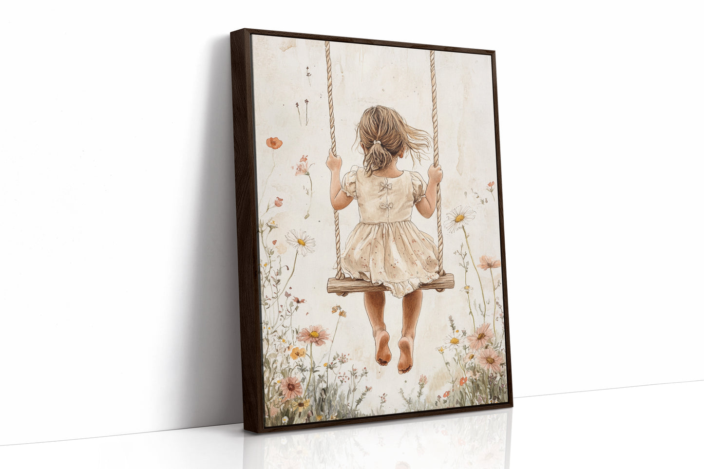 AL0267 - Premium Art Print - Brown Framed Canvas image 1
