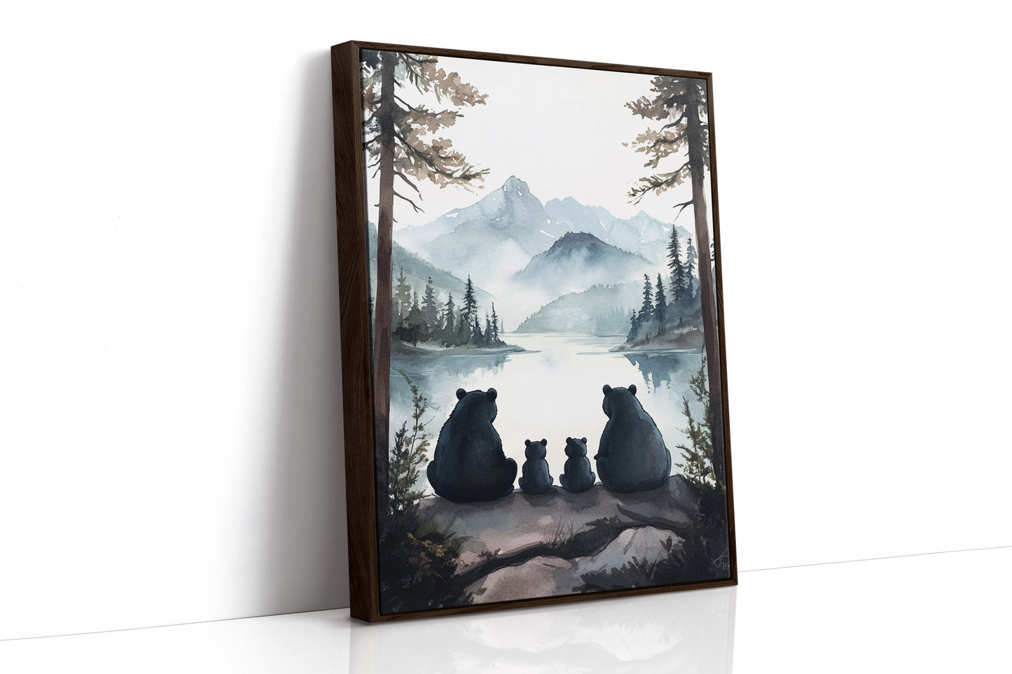 AL0276 - Premium Art Print - Brown Framed Canvas image 1